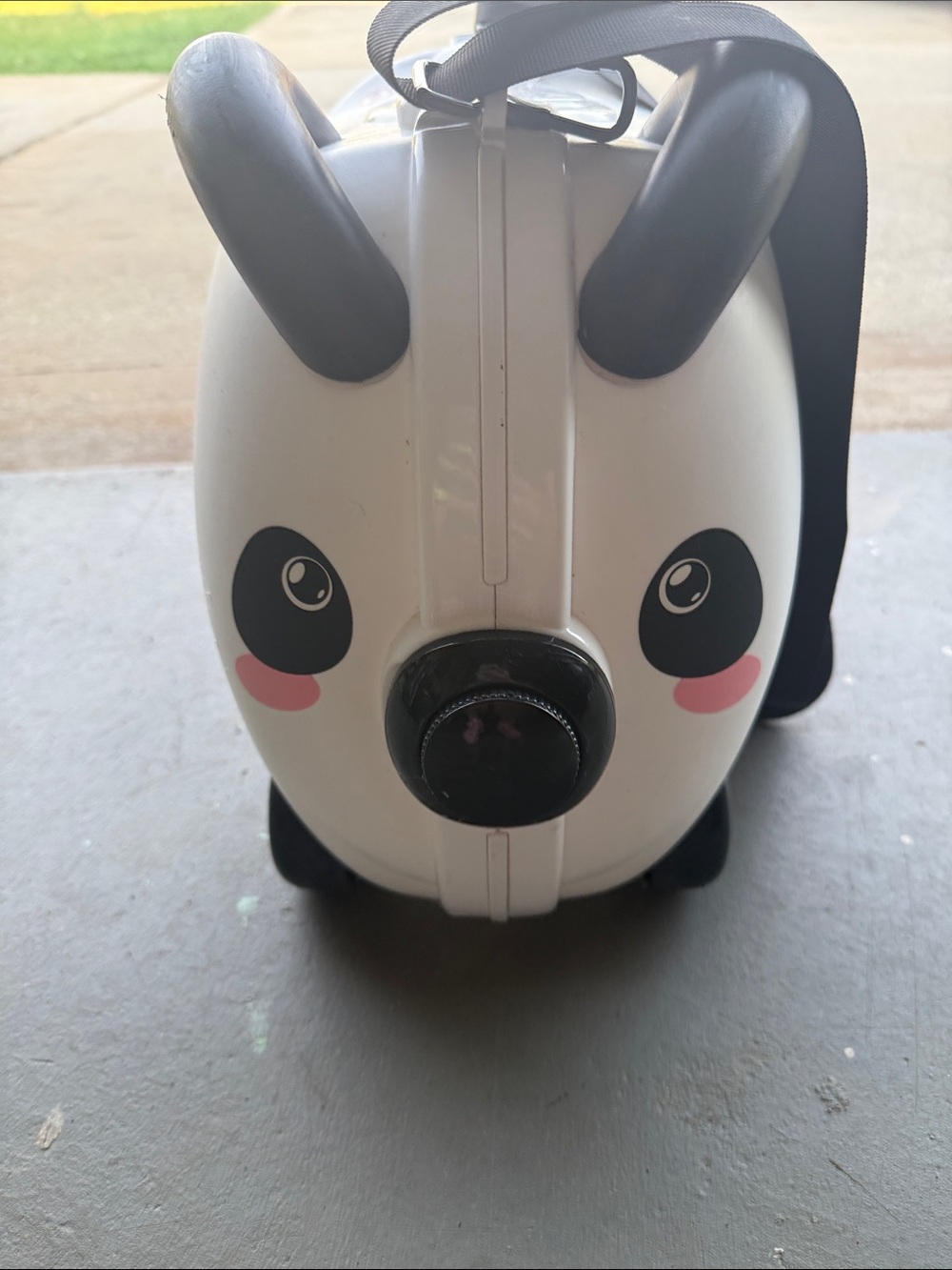 Kids White Panda Ride-On Backpack Bag